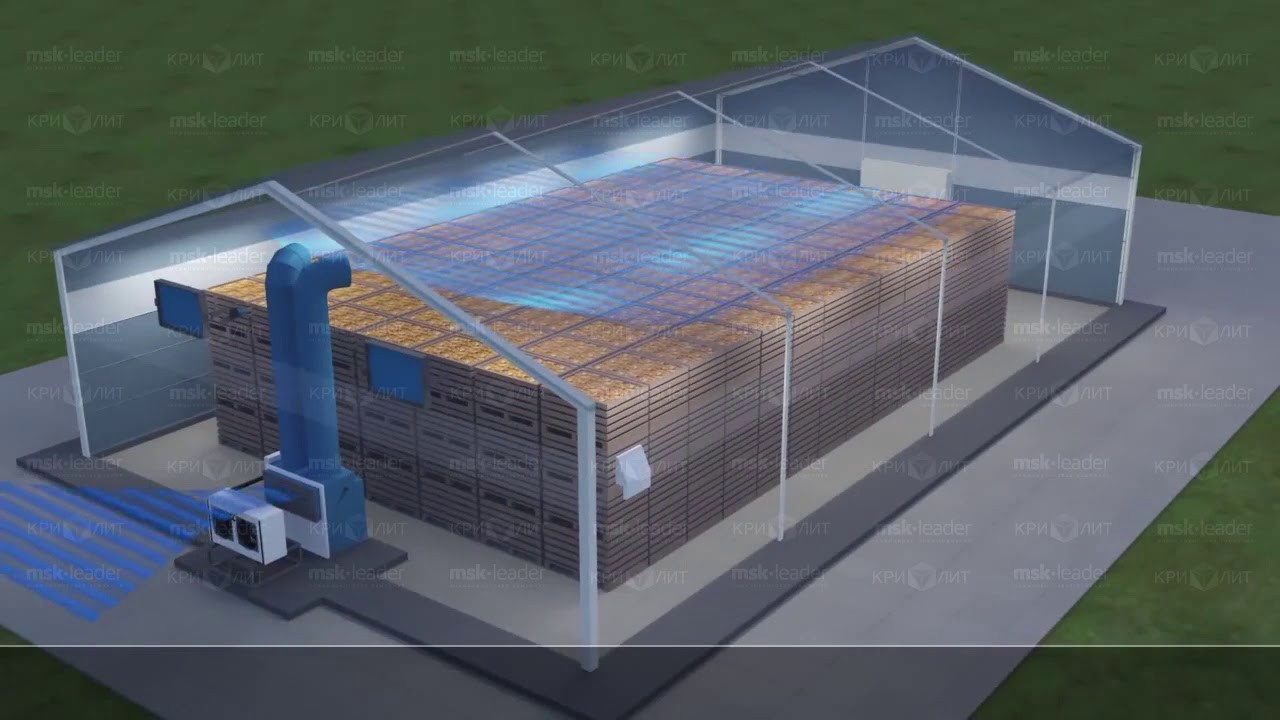 Визуализация работы овощехранилища с КСК AGROEL