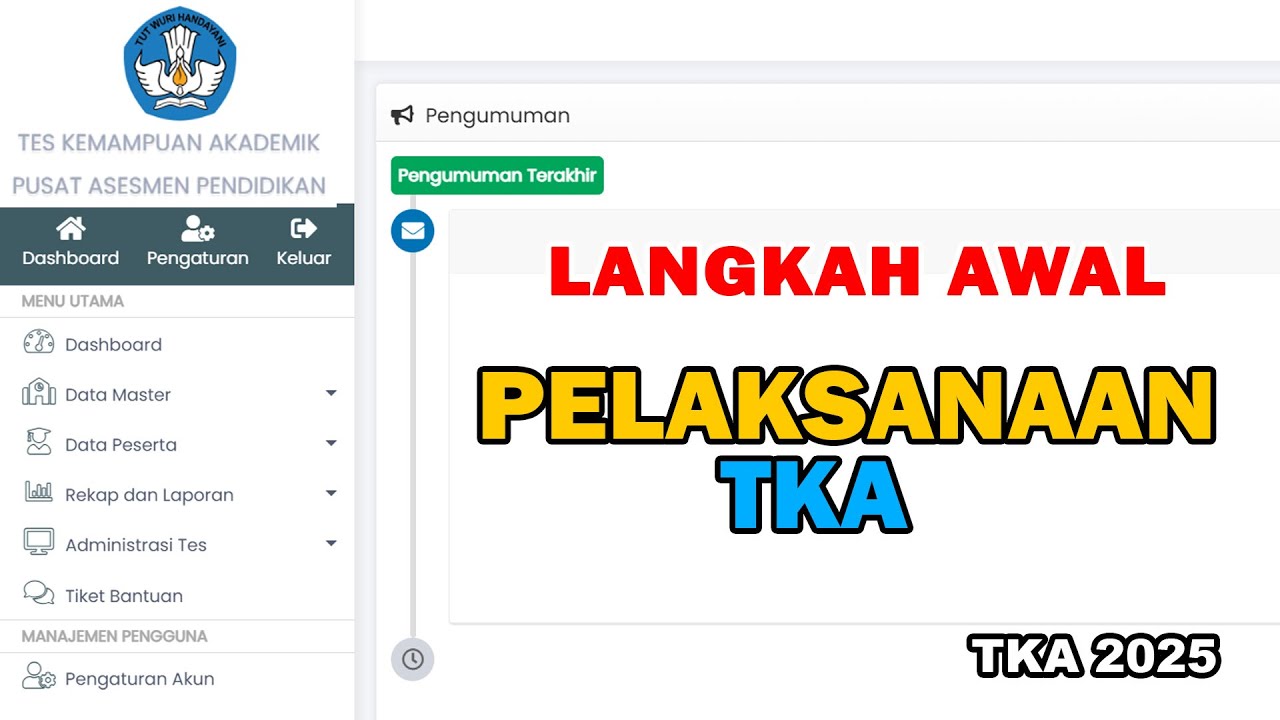 Persiapan Awal TKA - Langkah Awal Pelaksanaan TKA - Impor Biodata Peserta ANBK