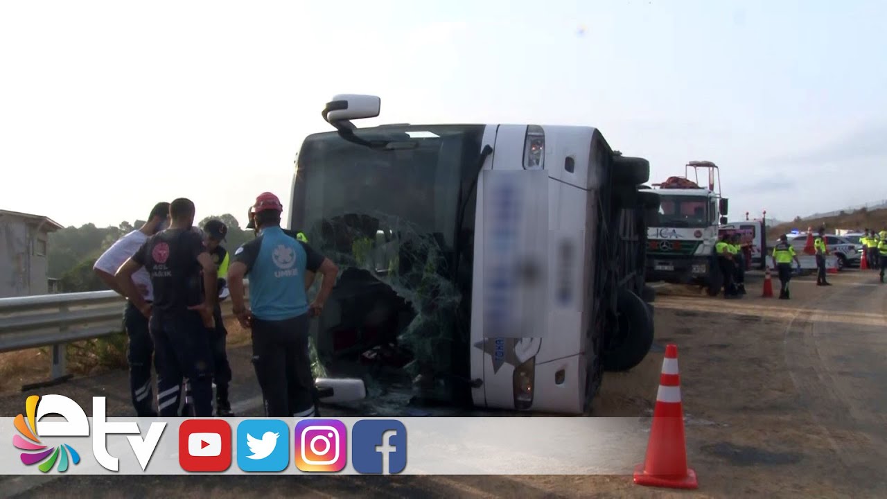 TOKAT’TAN TEKİRDAĞ’A GİDEN OTOBÜS DEVRİLDİ: 4 ÖLÜ, 20 YARALI