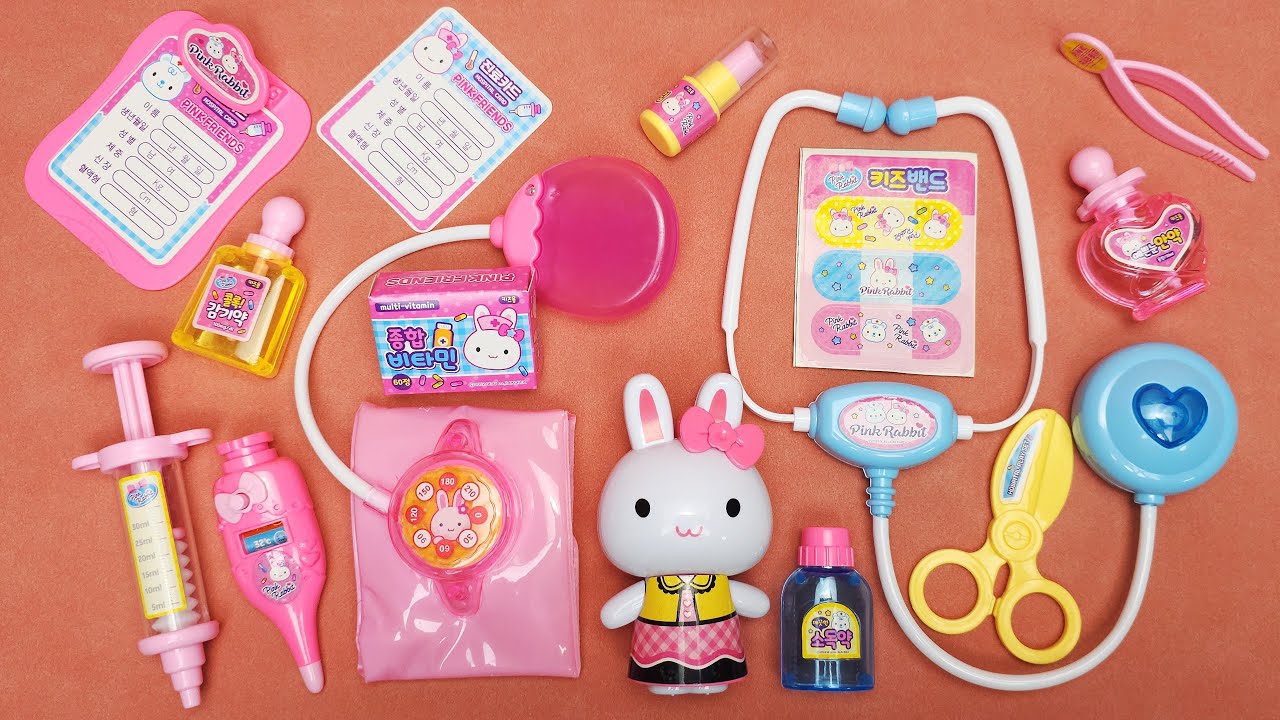 Pink Rabbit Doctor Set  [M-001]  Satisfying with Unboxing Toys Collection ASMR, Review Toys ASMR