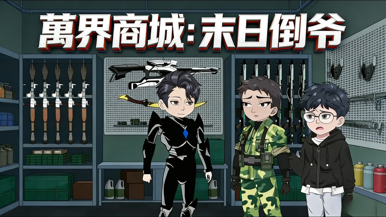 【沙雕漫 | 萬界商城：末日倒爺】末日廢墟中，瀕死的林楓啟動了萬界商城系統，靠著積分兌換物資，從殭屍嘴裡撿回一條命。他斬殺喪屍，搭建避難所，卻不知系統背後的交易平衡者，早已將目光鎖定了他。