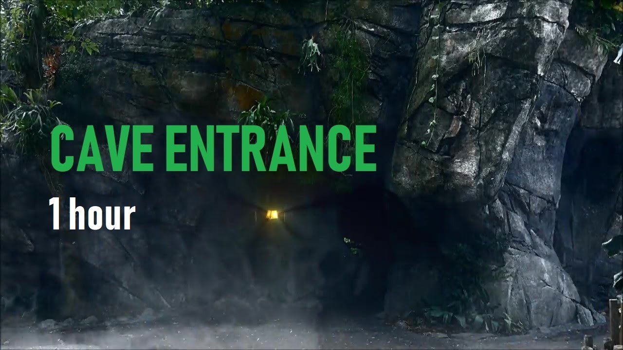 Heavy Thunderstorm by a Cave Entrance - 1 hour rain sounds for Sleep, Study & Relaxation