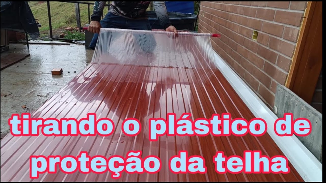 parte 2 fazendo as colunas da varanda, tirando plástico de proteção e finalizando o telhado
