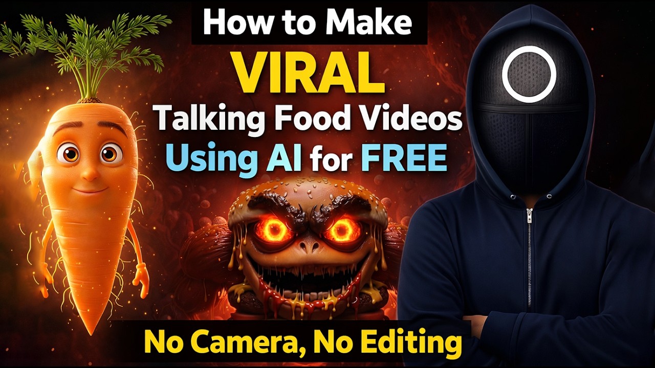 How to Make VIRAL Talking Food Videos Using AI for FREE No Camera, No Editing