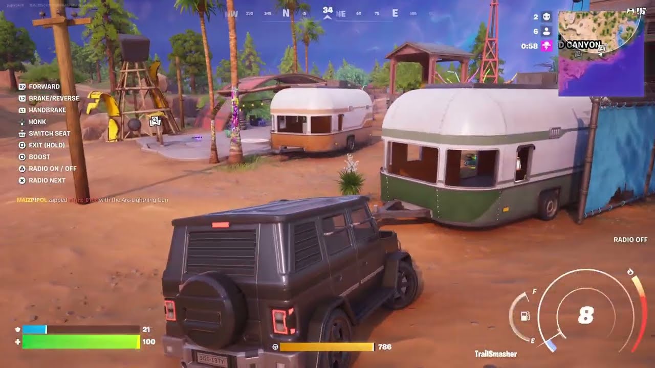 Fortnite South Park Born in Chaos Battle Royale with 2 elims, Kenny's Respawn Token, and spectating 