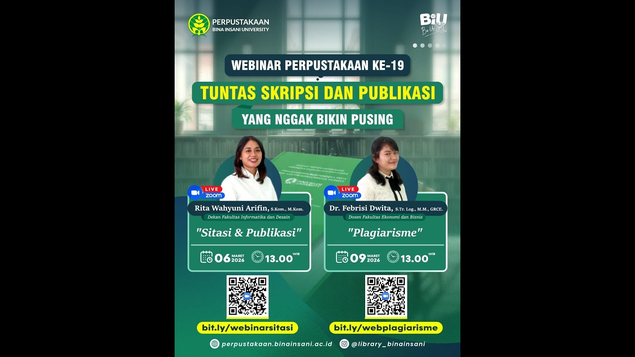 Sitasi & Publikasi - WEBINAR PERPUSTAKAAN KE-19 Tuntas Skripsi dan Publikasi yang Nggak Bikin Pusing