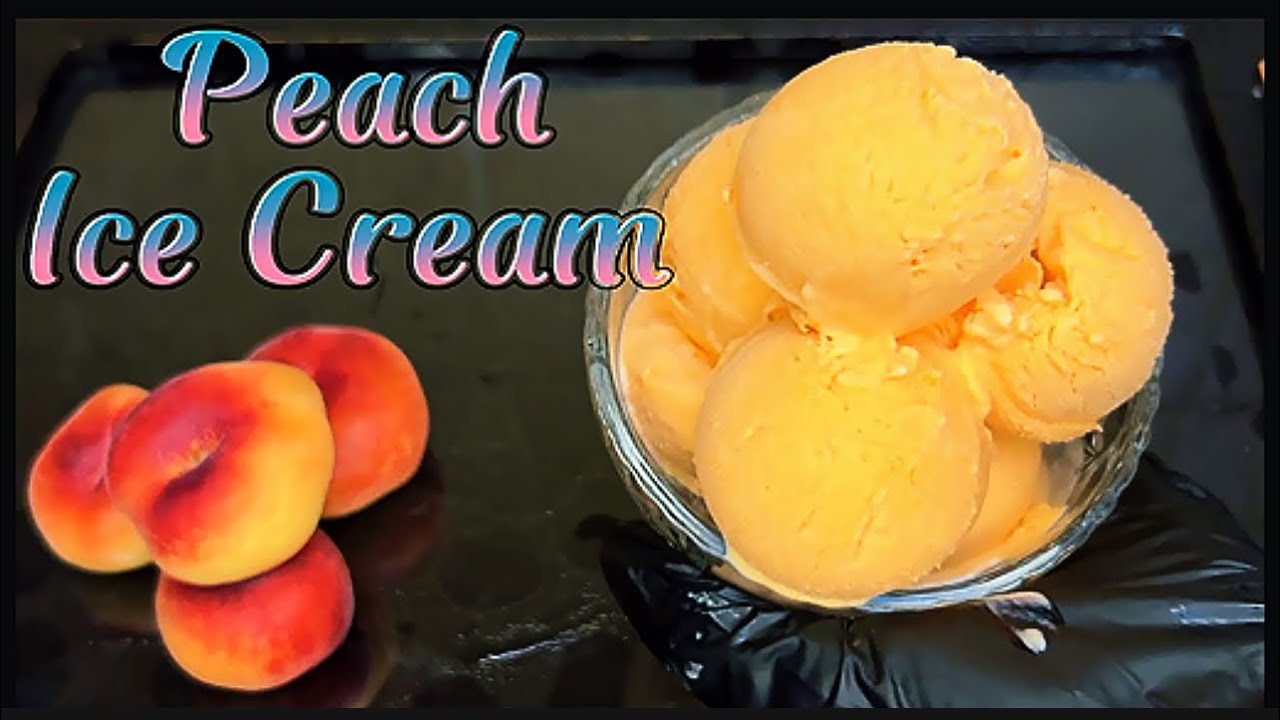 Easy Peach Ice Cream Recipe | Made with Fresh Peaches!🍑
