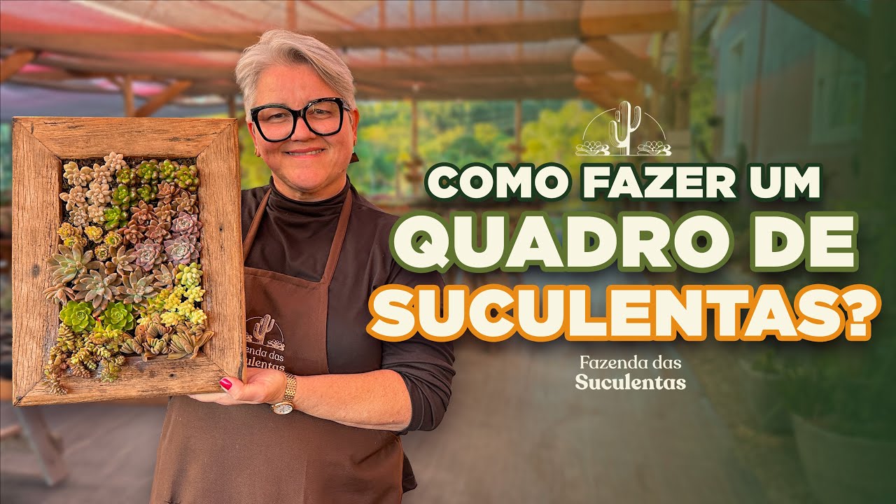 Fizemos um quadro só com suculentas!