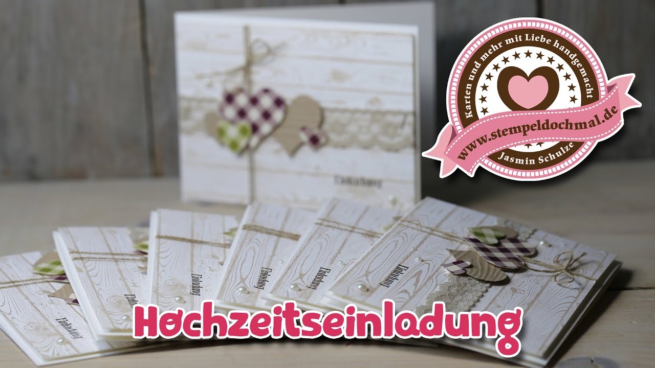 Tutorial: Hochzeitskarte/Einladung mit Produkten von Stampin' Up!