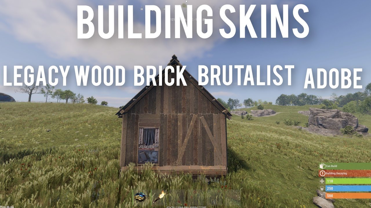 RUST CONSOLE EDITION BUILDING SKINS (LEGACY WOOD BRICK BRUTALIST  ADOBE)