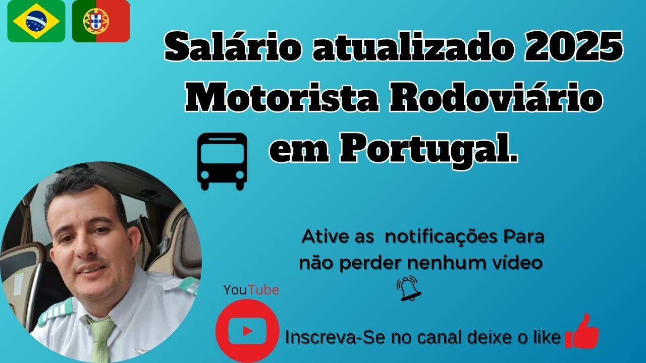 Salário do motorista rodoviário em Portugal atualizado 2025