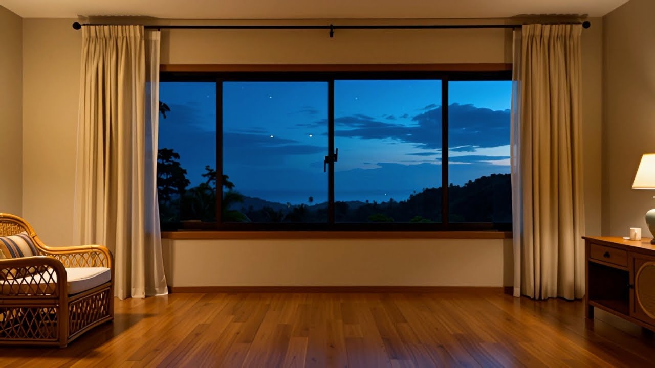 Sleep and Prayer for Rest | Quiet Night Ambience | Home Window Interior | Philippines | 1 Hour