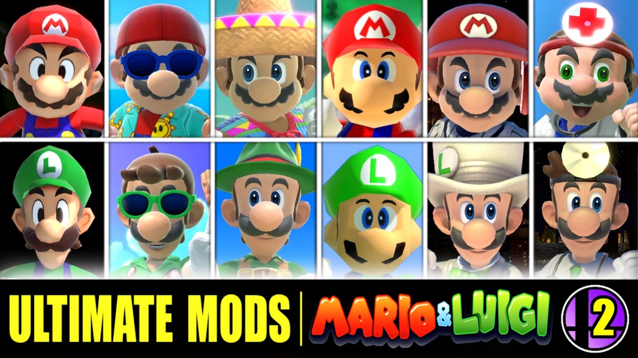Mario & Luigi Mods in SMASH ULTIMATE! (Part 2)