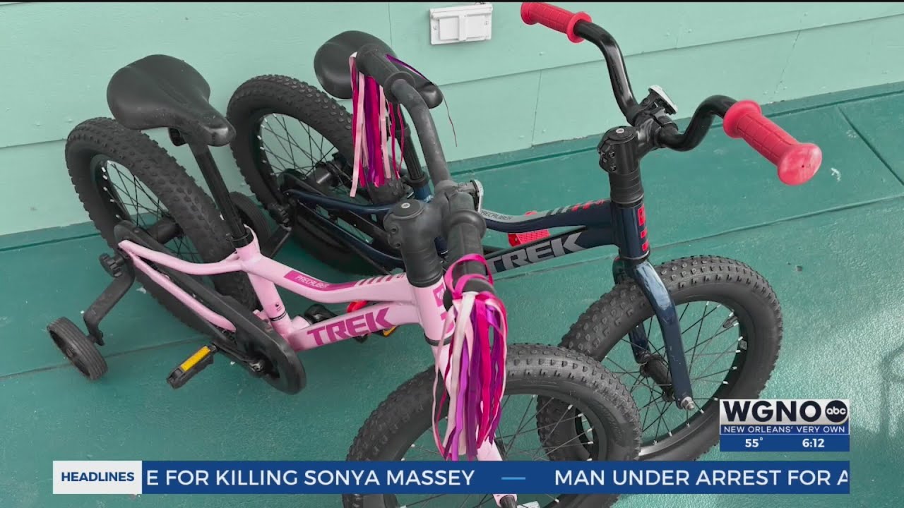 Krewe giving out free bikes to kids in Krewe of Bohème parade