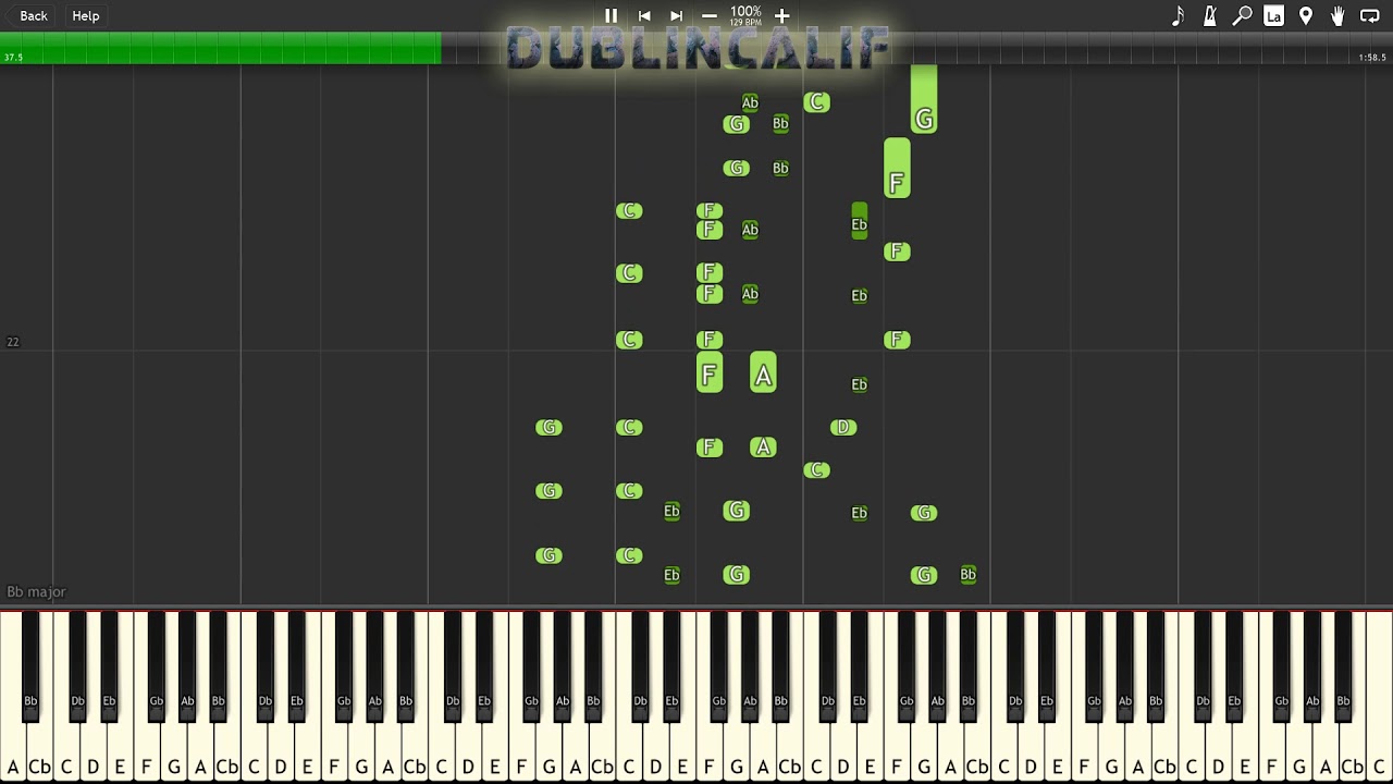 Pokemon HeartGold, SoulSilver - Goldenrod Game Corner Theme Piano Tutorial Synthesia