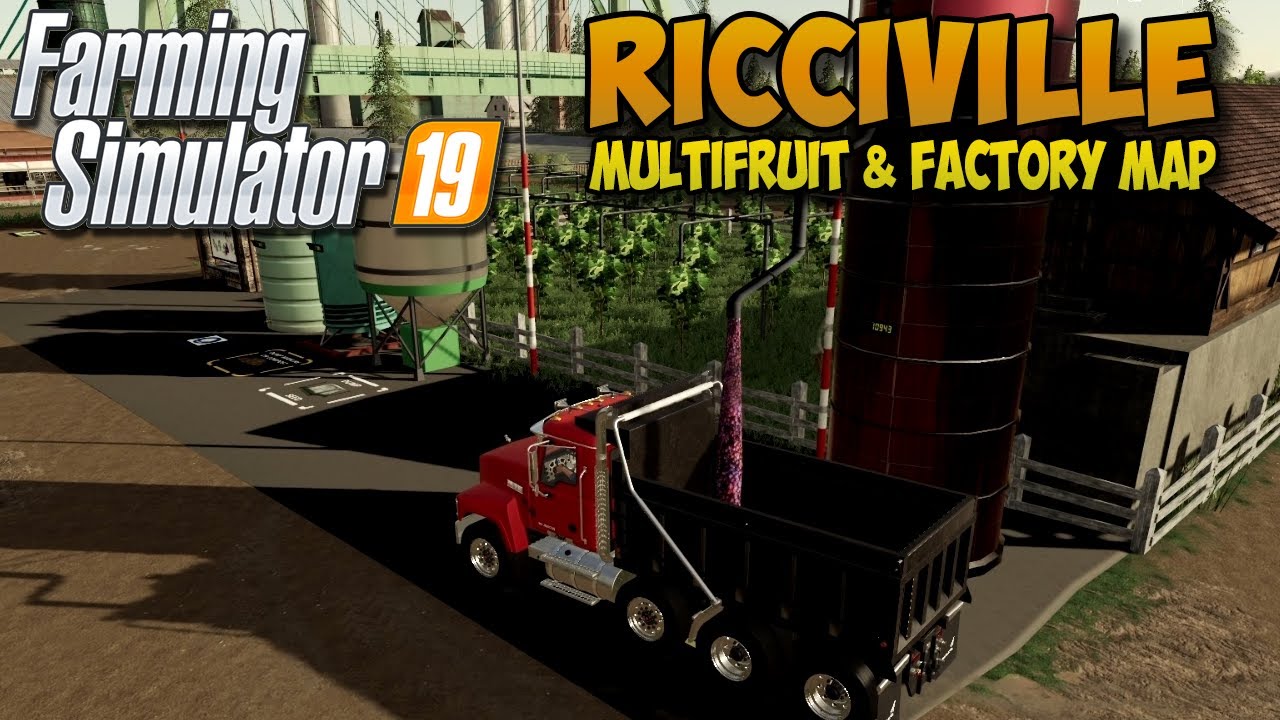 SELLING OUR FIRST LOAD OF GRAPES | FS19 Timelapse - Ricciville Factory Map Ep.7