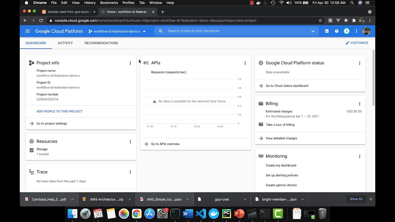 GCP - Workload Identity Federation - Access GCS Bucket From AWS Lambda Function