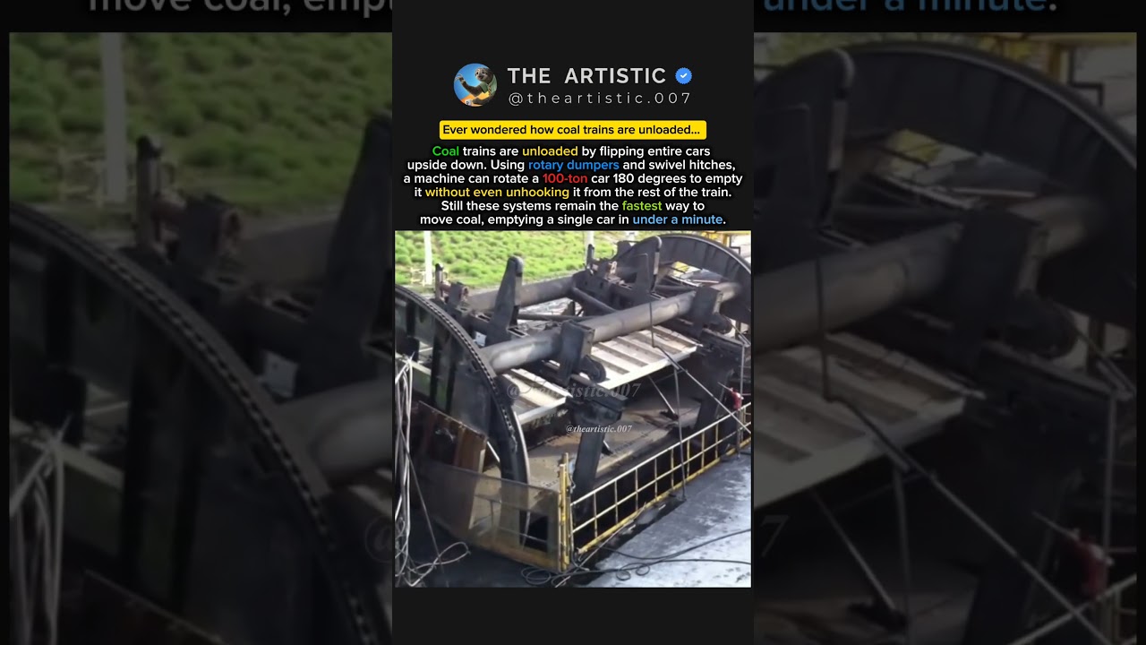 Unusual unloading: Coal trains are tipped over 