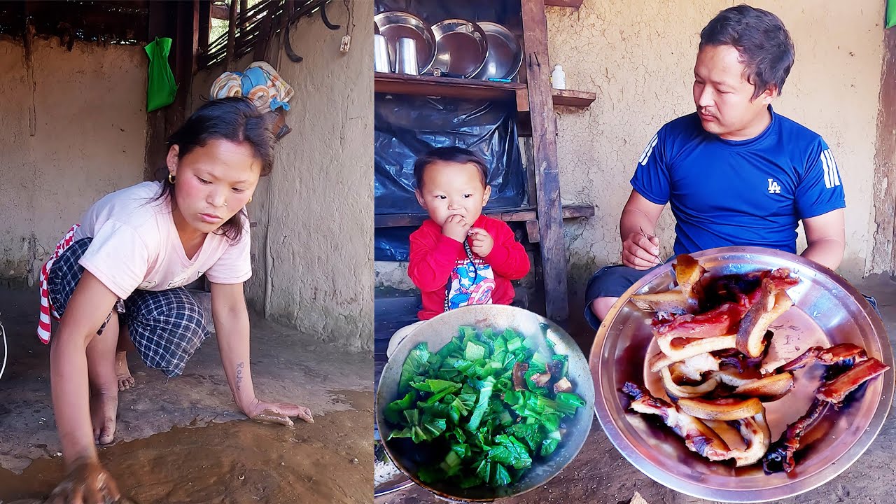 Pork & mustard green || Rita clean Kitchen of the shed || @rojanRita