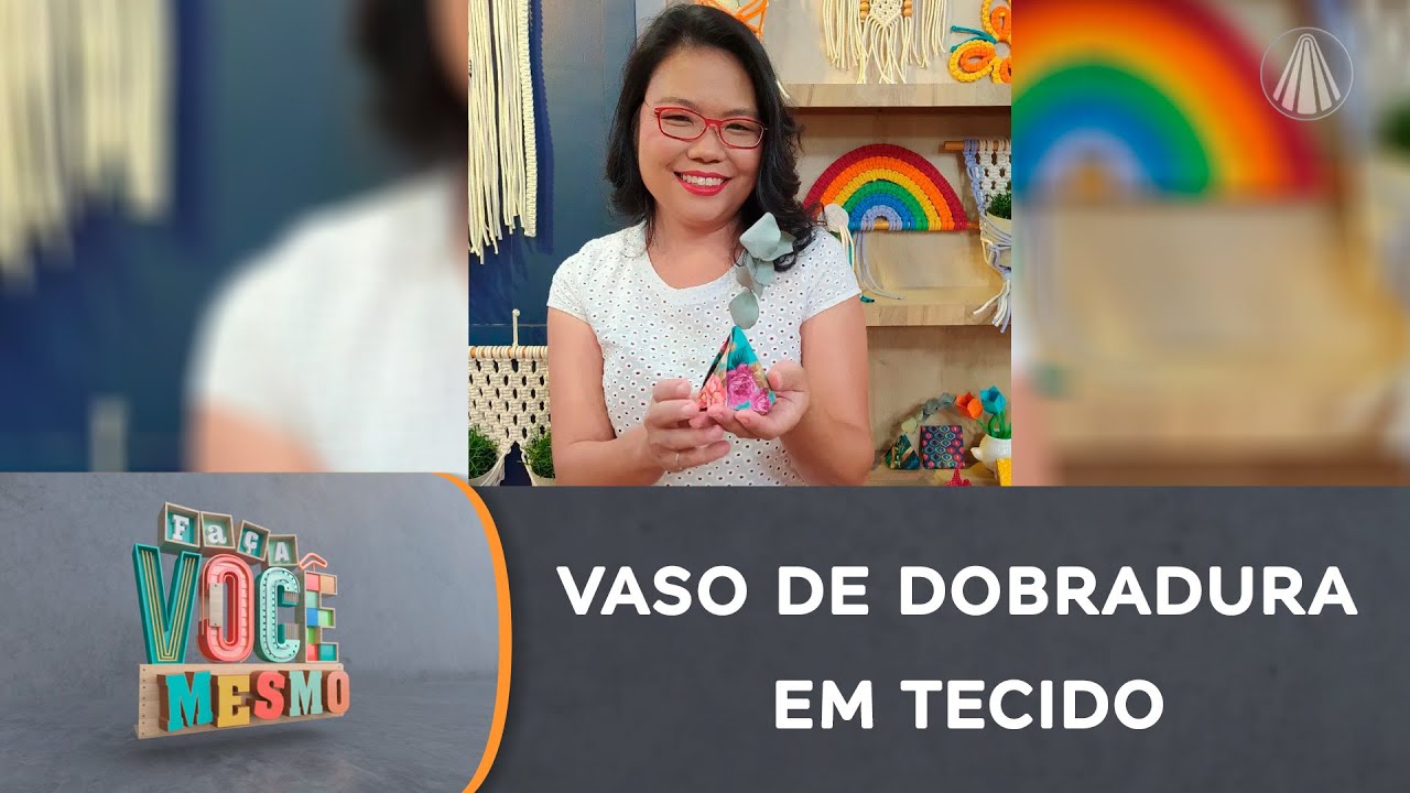 Origamista ensina como fazer um lindo vaso de dobradura em tecido