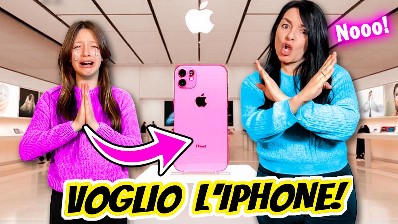 SOFI PIANGE PERCHÈ VUOLE IL CELLULARE IPHONE 16 ROSA E MAMMA MONI NON VUOLE COMPRARGLIELO! 😭😭😭