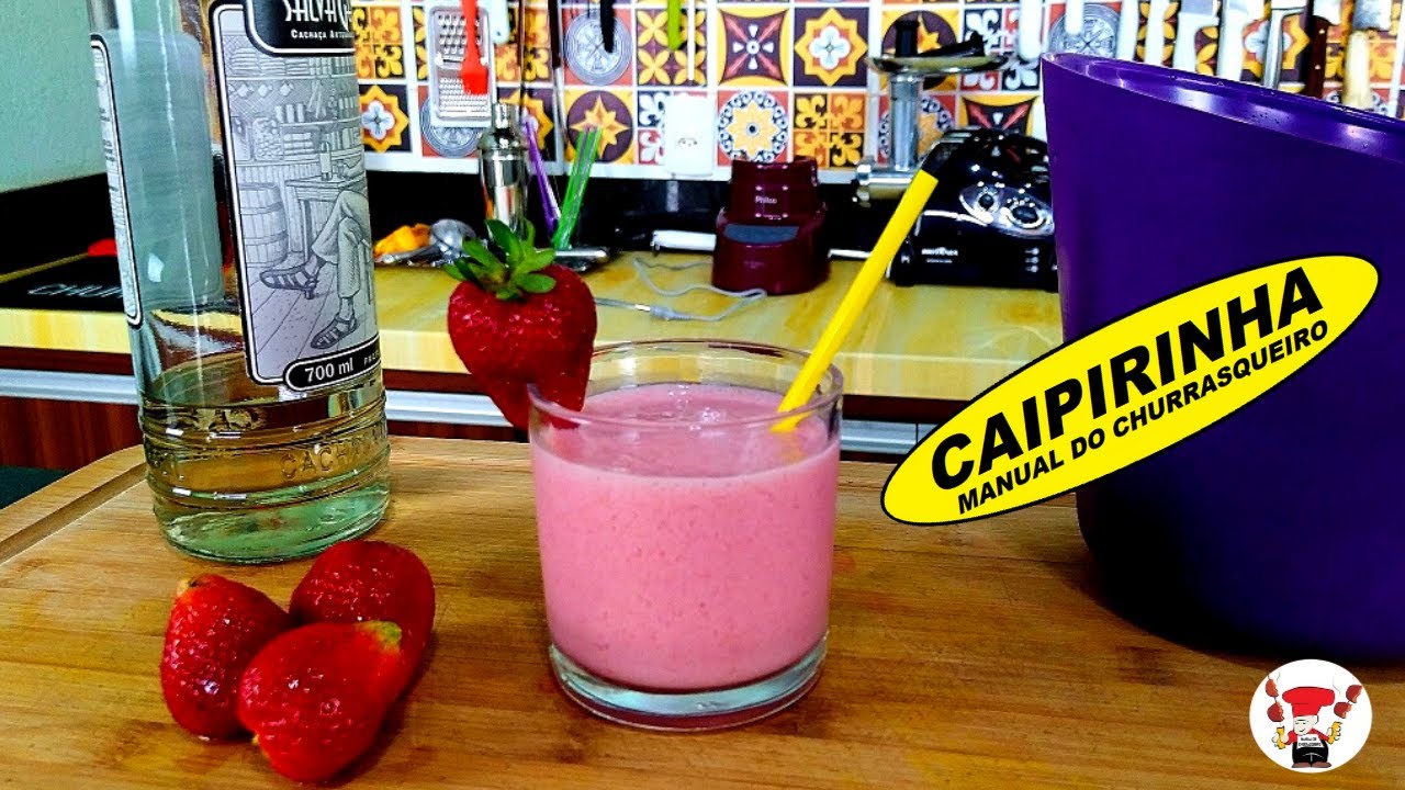 Como Fazer Caipirinha de Morango e Leite Condensado Drink Perfeito