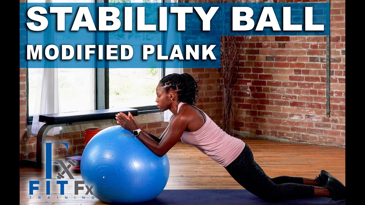 Stability Ball Modified Plank Tutorial | Strengthen Your Core & Shoulders, Improve Back Pain