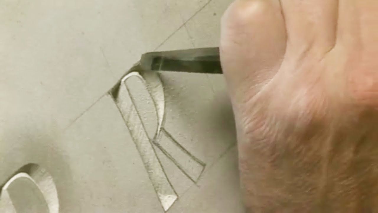 Unintentional ASMR 🖊️ Stone Letter Carving / Cutting Compilation (no talking)