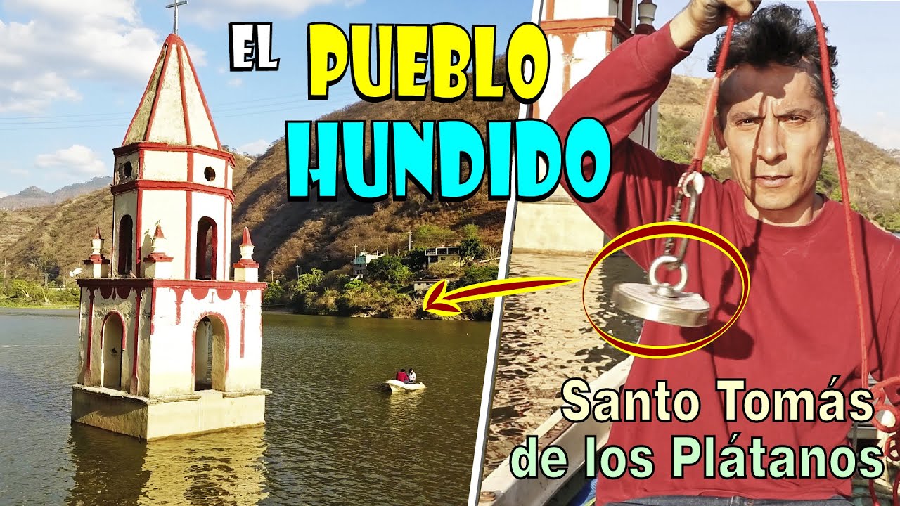 ¡Busco al PUEBLO HUNDIDO con mi IMÁN de Neodimio en LANCHA! Santo Tomás de los PLÁTANOS Edo. Méx.