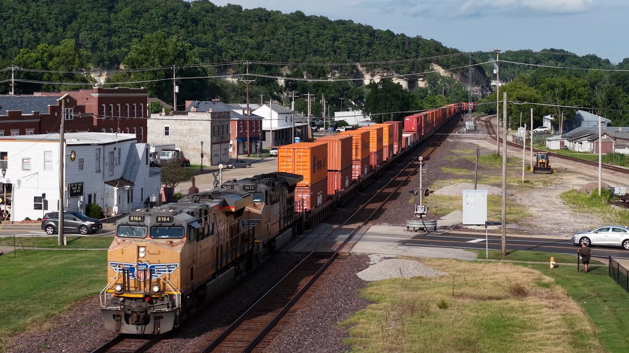 Union Pacific Crawls Through Pacific, MO