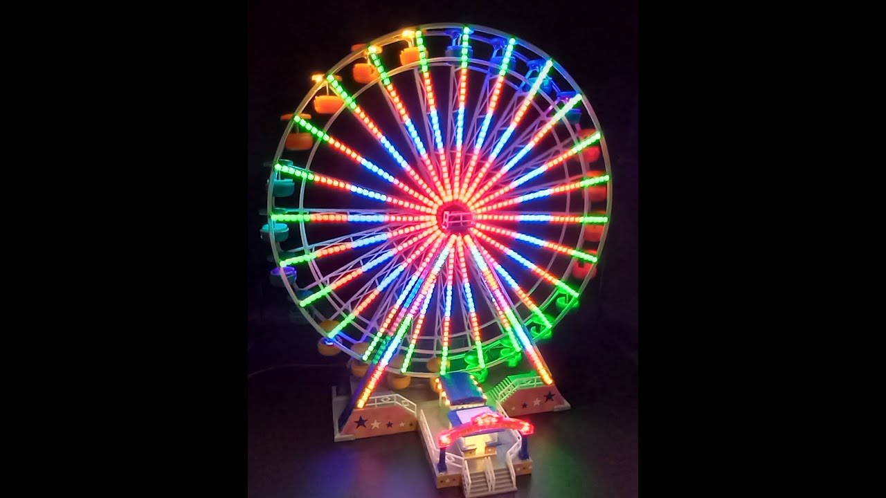 Riesenrad Spur N 1:160 wird mit LED Lauflicht bestückt