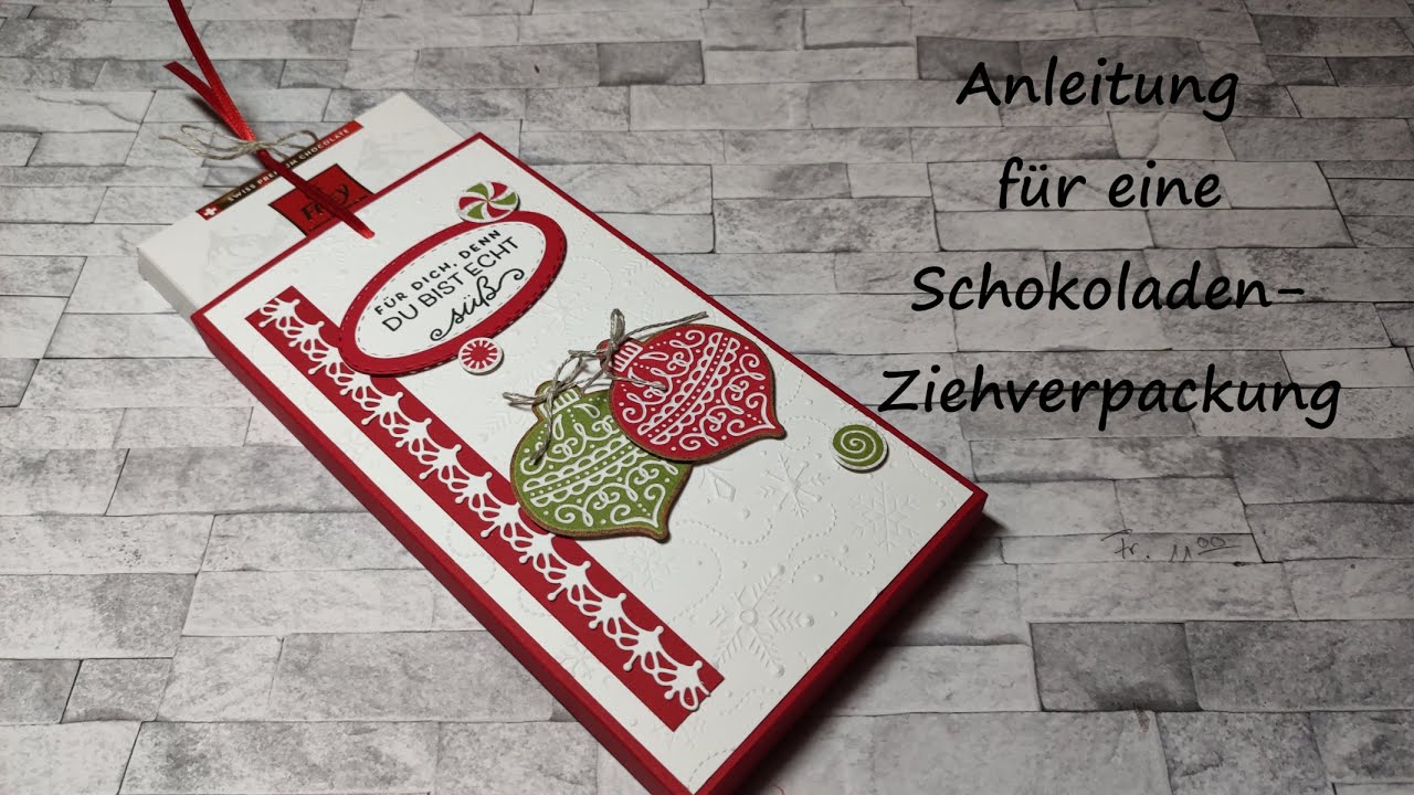 Schokoladen Zieh- Verpackung mit Produkten von Stampin' up!