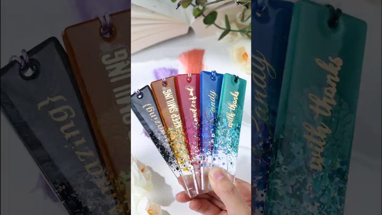 Want to make a bling-bling resin bookmark? 🌈