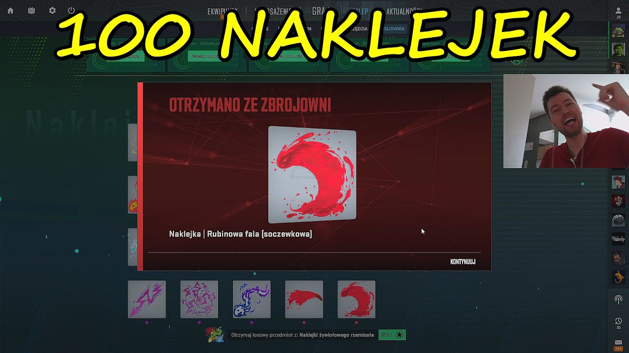 OTWORZYŁEM 100 NAKLEJEK w Zbrojowni CS2! | Mervo