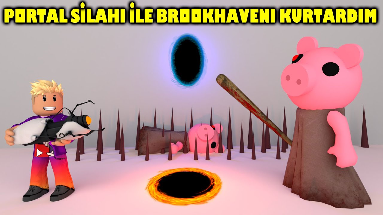Piggyler Brookhavena Saldırdı Portal Silahı Kullandım | Roblox Brookhaven W/Buse Duygu