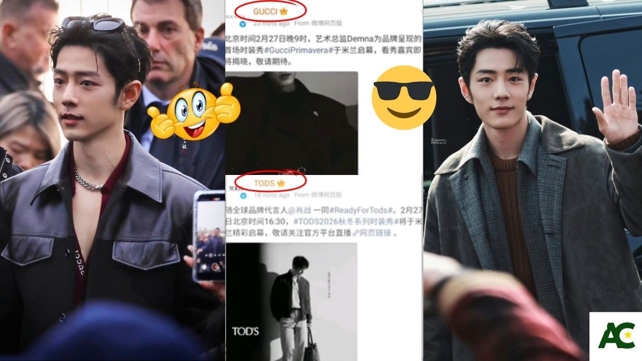 Unprecedented! 🔥 Xiao Zhan Receives Dual Invitations from Gucci and Tod’s at MFW 2026 ✨