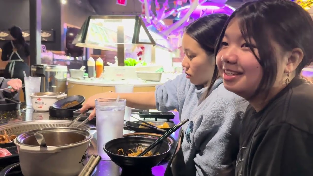 Eating at Molo Asian BBQ and Hotpot 12/24/2025