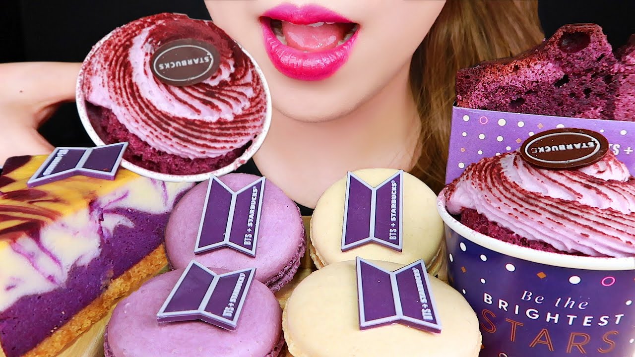 ASMR BTS MACARON, CHEESE CAKE, CUPCAKE, POUND CAKE 먹방 EATING SOUNDS MUKBANG NO TALKING