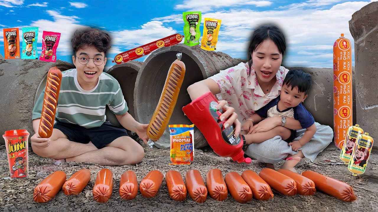 Thắng Tê Tê Thử Nướng Tất Cả Các Loại Xúc Xích Ăn Liền Trong Siêu Thị