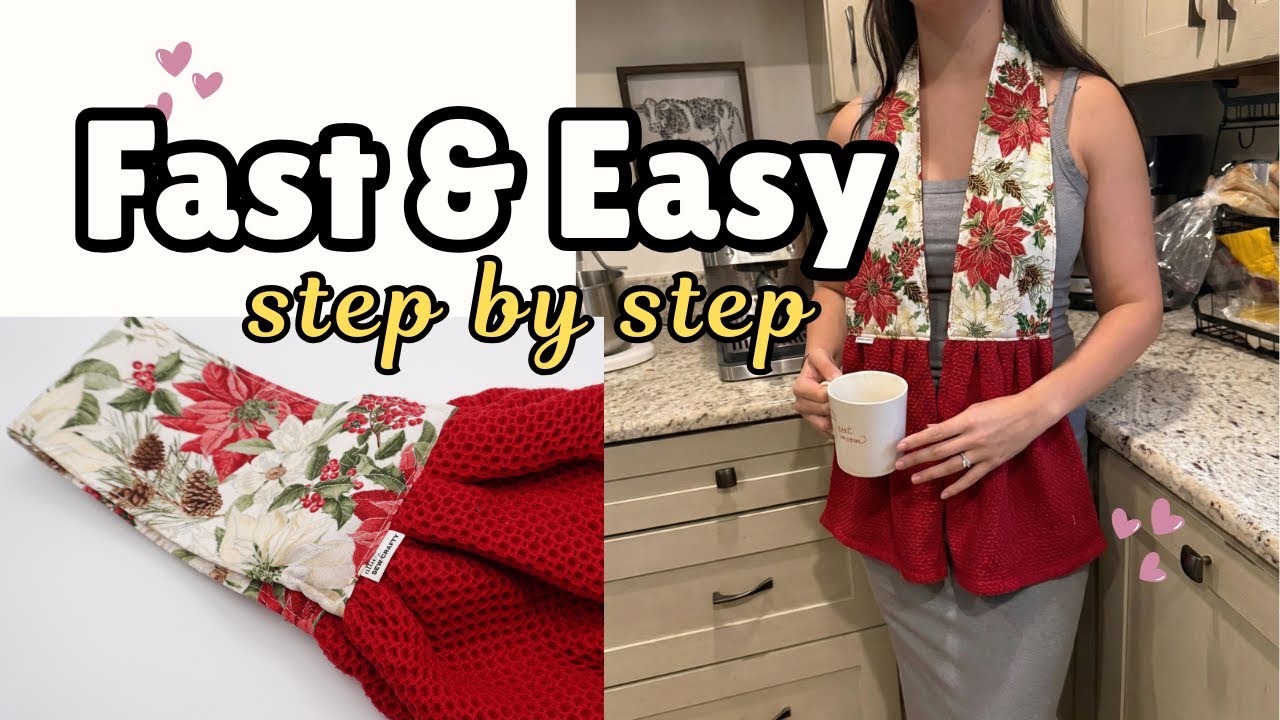 Рождественский подарок для шитья — шарф-полотенце (кухонный боа)