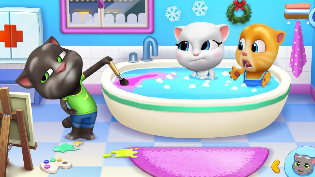 My Talking Tom Friends (iOS, Android) Gameplay Walkthrough (Outfit7) - HD | Mini Games