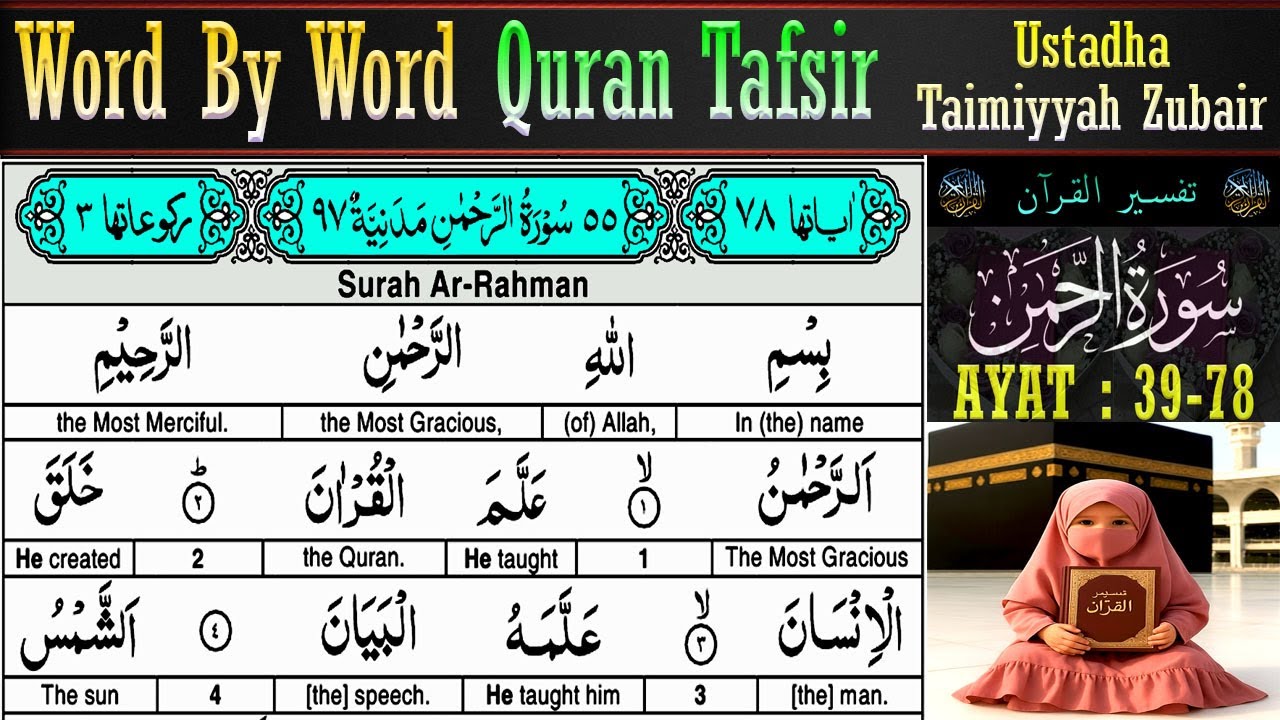 Last EP | Surah Ar Rahman Ayat 39–78 Tafsir | Taimiyyah Zubair | Quran Tafseer in English