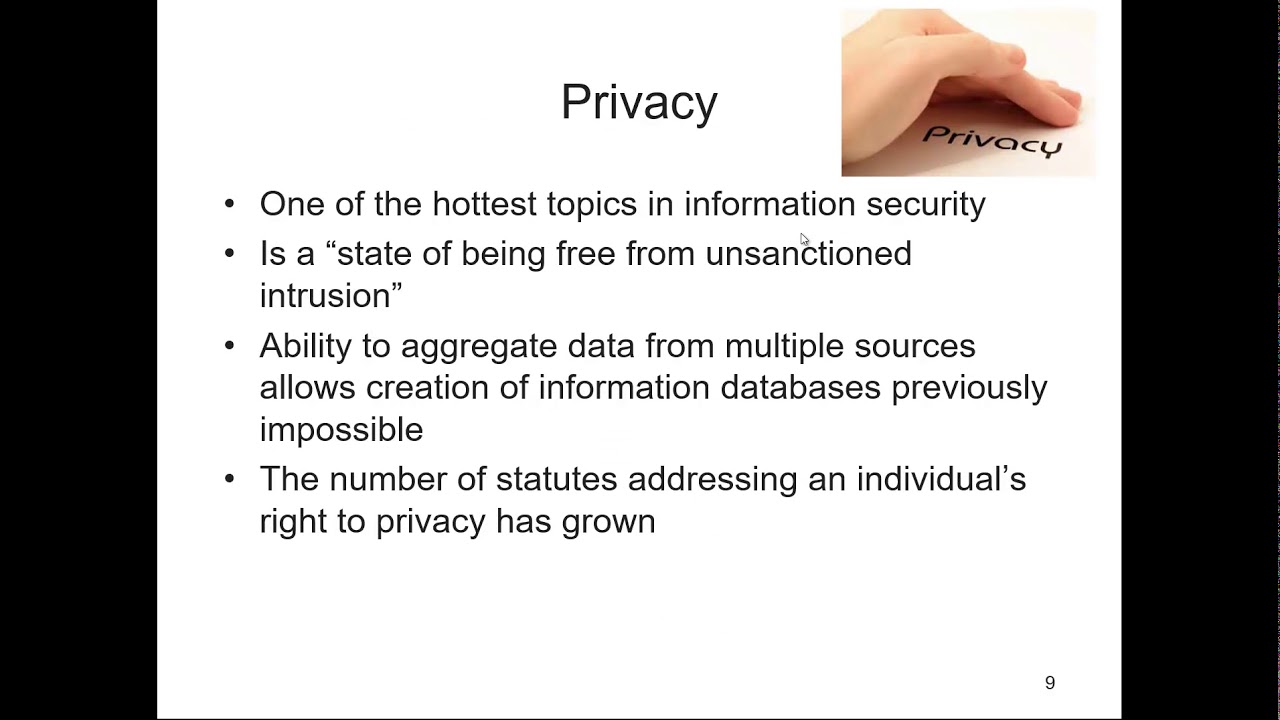 Legal Ethical and Professional Issues in Information Security Ch3 Part I