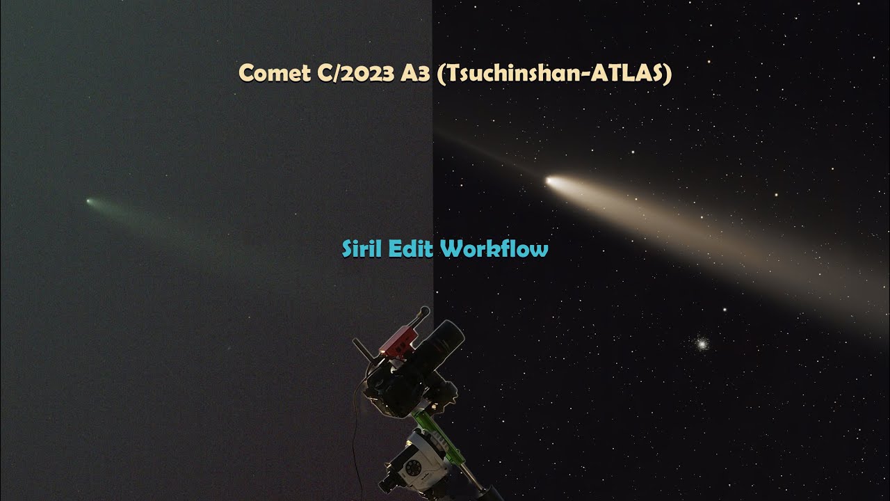 How to edit Comet C/2023 A3 (Tsuchinshan-ATLAS)☄️ on Siril