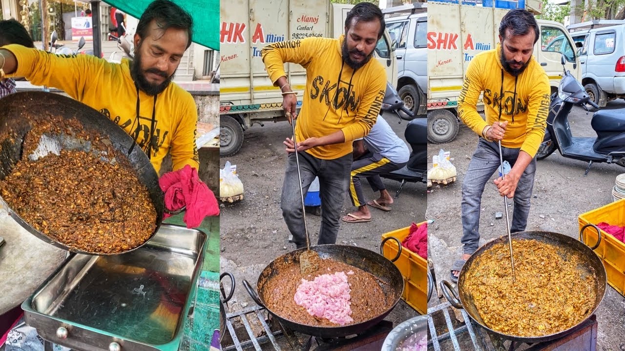 Master of Chicken Keema Pav Making|25kg Chicken Keema|30₹ Plate|