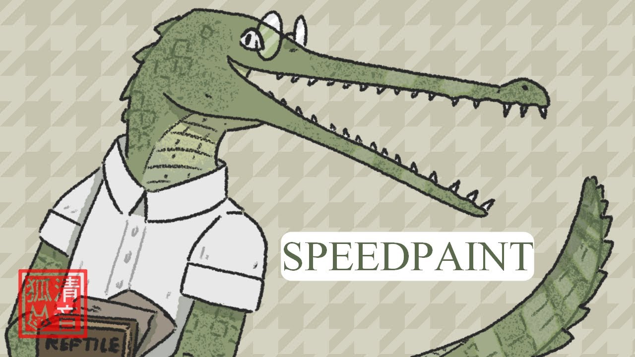 Gharial Character Design | Speedpaint