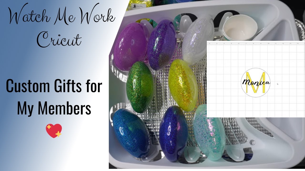 Custom Glitter Ornaments for My YouTube Members | Cricut Name Customization Tutorial