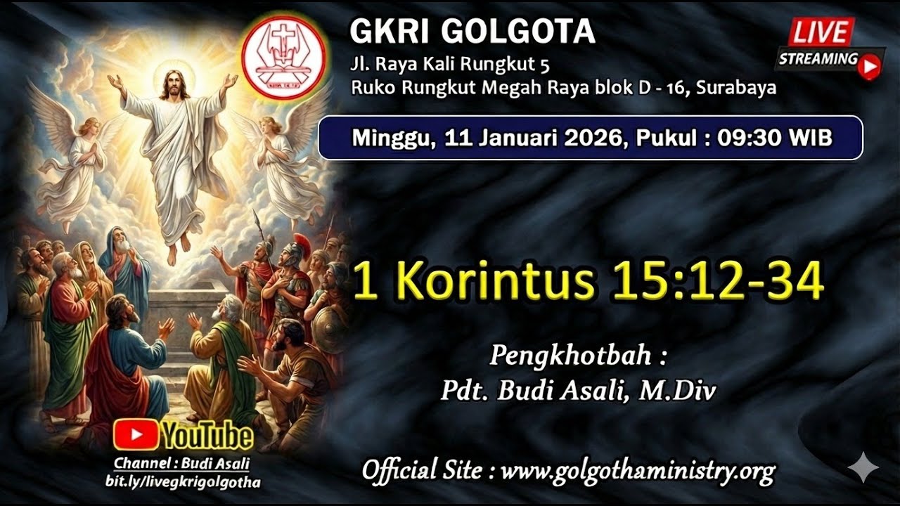 Kebaktian Online GKRI Golgota 11 Januari 2026 | 1Korintus 