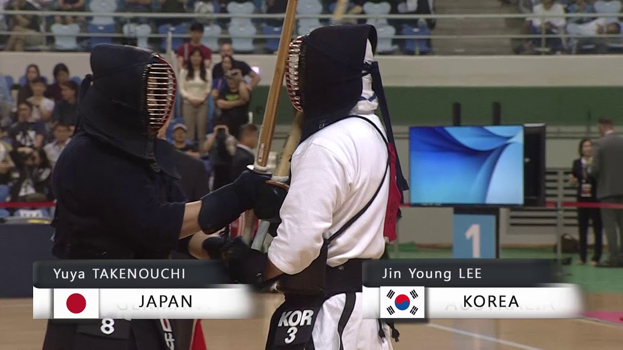 17th World Kendo Championships 6ch Y.TAKENOUCHI vs J.LEE