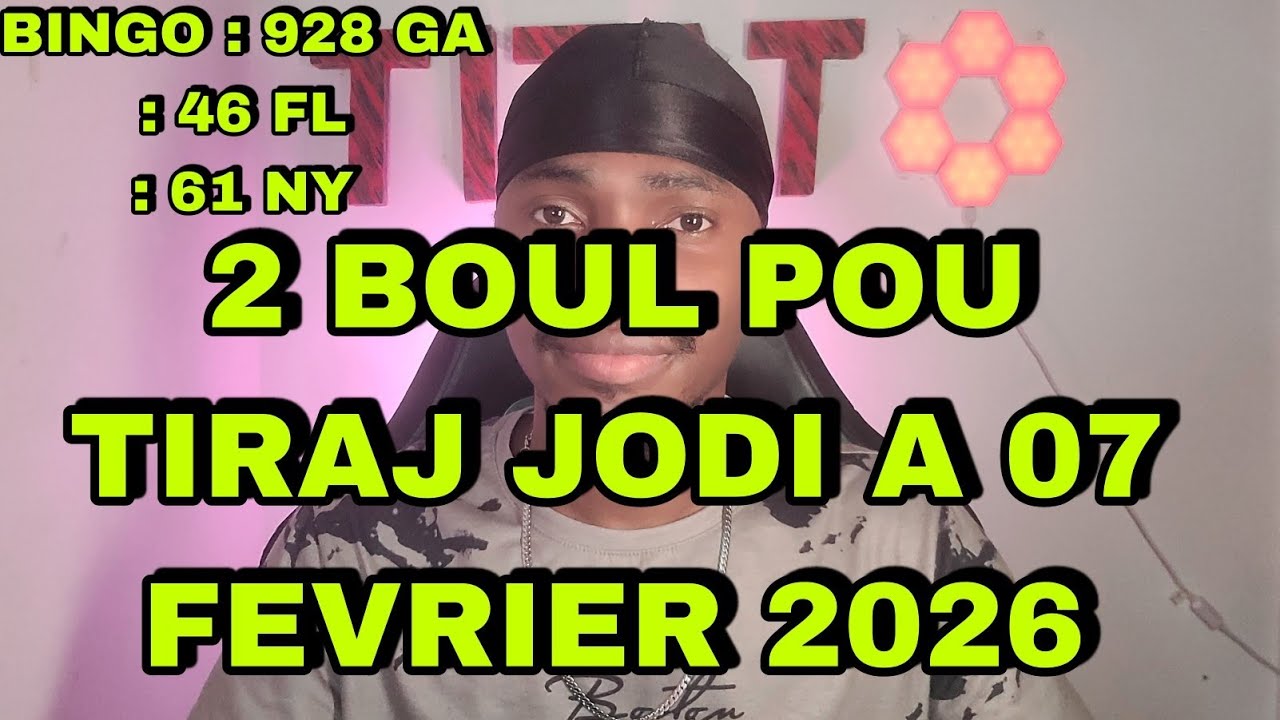 2 boul cho🔥💯pou tiraj jodia 07 fevrier 2026 #titato509 #titato